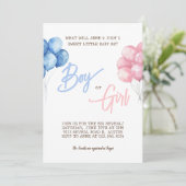 Geslacht Onthullen Party Boy of Meisje Eenvoudig S Kaart (Staand voorkant)