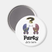 Geslacht onthullen Party geschenken en uitnodiging Magneet (Voorkant / Achterkant)