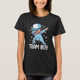 Geslacht Onthullen Party Team Boy Leuke Dabbing Ba T-shirt