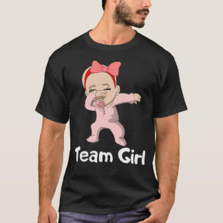 Geslacht onthullen Party Team Meisje Dabbing Baby T-shirt