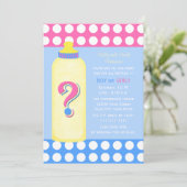 Geslacht onthullen Party uitnodigingen Baby Fles (Staand voorkant)