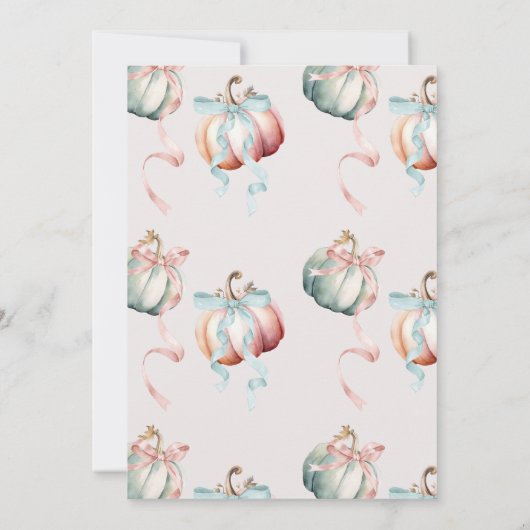 Geslacht onthullen Pastel Pompoenen en Bogen Uitno Kaart (Achterkant)
