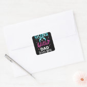 Geslacht onthullen pistolen of glitter dad vierkante sticker (Envelop)