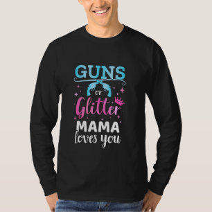 Geslacht onthullen Pistolen of glitter mamma match T-shirt