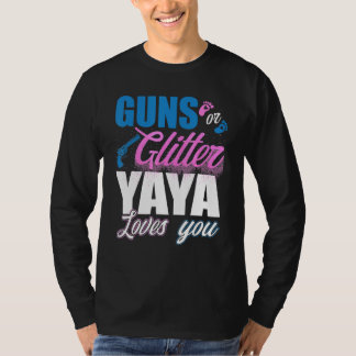 Geslacht onthullen Pistolen of Glitter Yaya overee T-shirt