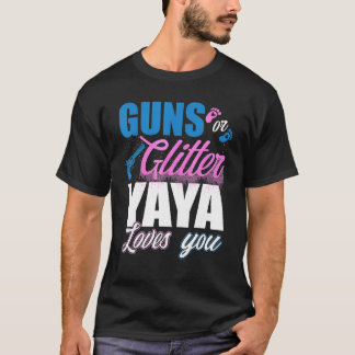 Geslacht onthullen Pistolen of Glitter Yaya overee T-shirt