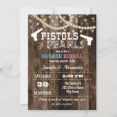 Geslacht onthullen pistolen of parels uitnodiging (Voorkant)