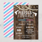 Geslacht onthullen pistolen of parels uitnodiging (Voorkant / Achterkant)