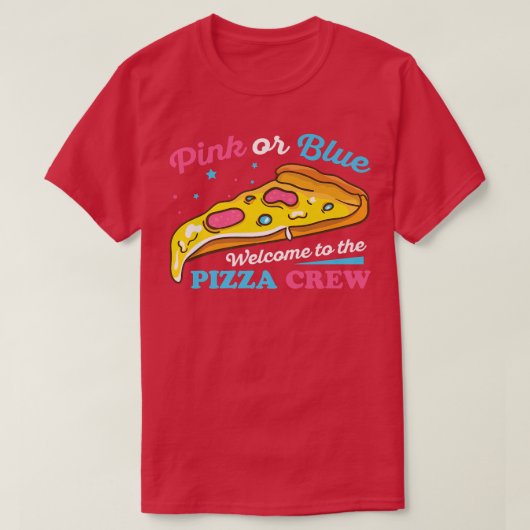 Geslacht onthullen Pizza-ontwerp voor een Pizza Lo T-shirt (Design voorkant)
