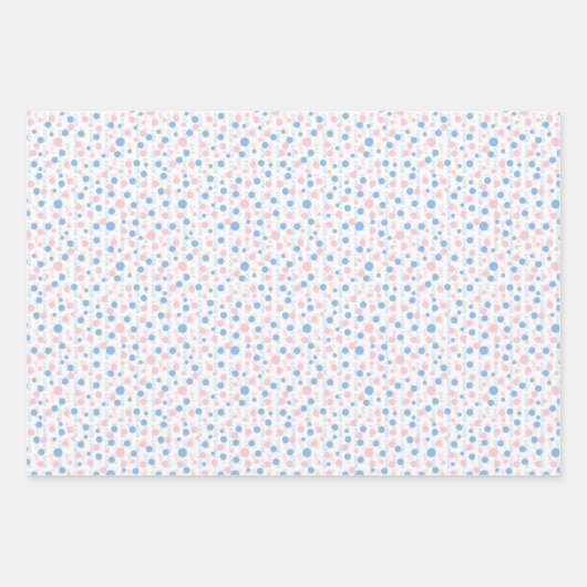 Geslacht onthullen poka-punten in papierbladen inpakpapier vel (Voorkant)