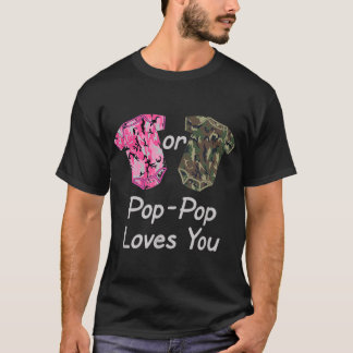 Geslacht onthullen Pop-Pop Roze of Groen Camouflag T-shirt