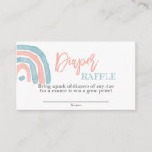 Geslacht onthullen regenboog Diaper Raffle Informatiekaartje (Voorkant)