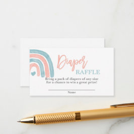 Geslacht onthullen regenboog Diaper Raffle Informatiekaartje