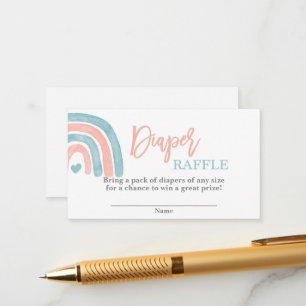 Geslacht onthullen regenboog Diaper Raffle Informatiekaartje