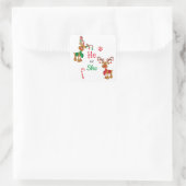 Geslacht onthullen rendieren kerstvakantie vierkante sticker (Tas)