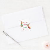 Geslacht onthullen rendieren kerstvakantie vierkante sticker (Envelop)
