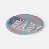 Geslacht onthullen roze blauw Baby shower papieren Papieren Bordje (Gekanteld)