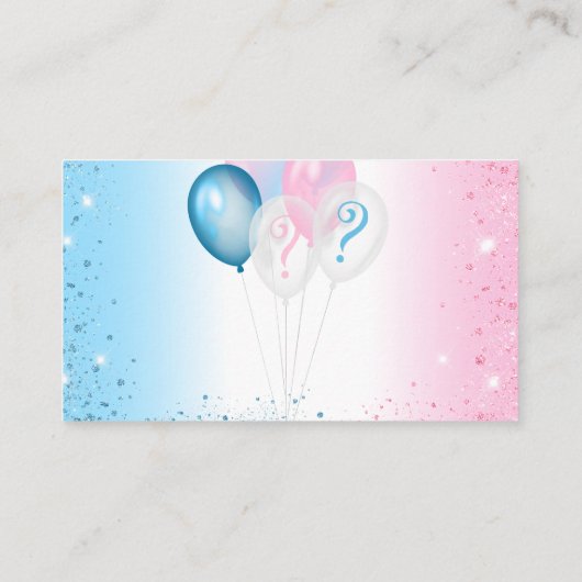 Geslacht onthullen roze blauw meisjesboekje informatiekaartje (Achterkant)