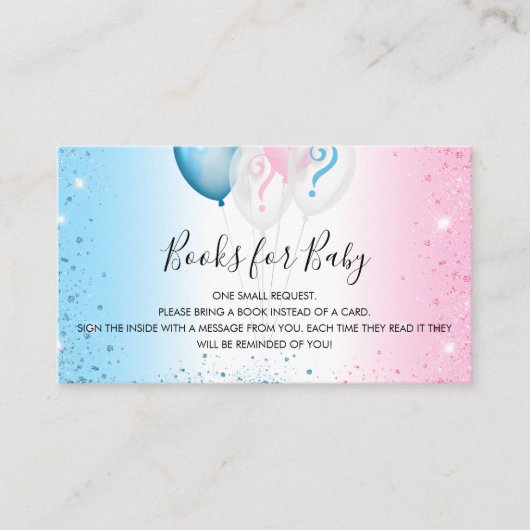 Geslacht onthullen roze blauw meisjesboekje informatiekaartje (Voorkant)