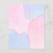 Geslacht onthullen roze blauwe begrotingsuitnodigi flyer (Achterkant)