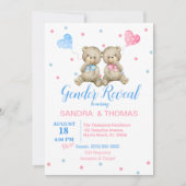 Geslacht onthullen roze blauwe Beren Kaart (Voorkant)