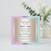 Geslacht onthullen Roze Blauwe Crème Baby Shower F Kaart (Staand voorkant)