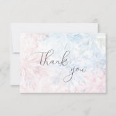 Geslacht Onthullen Roze Blauwe Sneeuwvlok Dank u Bedankkaart (Voorkant)