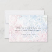 Geslacht Onthullen Roze Blauwe Sneeuwvlok Dank u Bedankkaart (Achterkant)