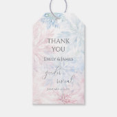 Geslacht Onthullen Roze Blauwe Sneeuwvlok Dank u Cadeaulabel (Voorkant)