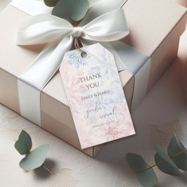 Geslacht Onthullen Roze Blauwe Sneeuwvlok Dank u Cadeaulabel