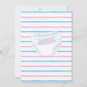 Geslacht Onthullen Roze En Blauwe Luier Bash Kaart (Achterkant)