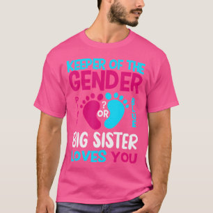 Geslacht onthullen Roze of Blauw Grote Zus houdt v T-shirt