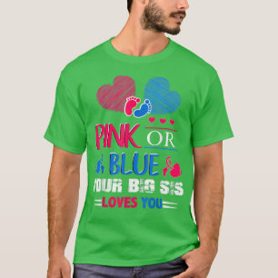 Geslacht onthullen roze of blauw je je grote SIS h T-shirt