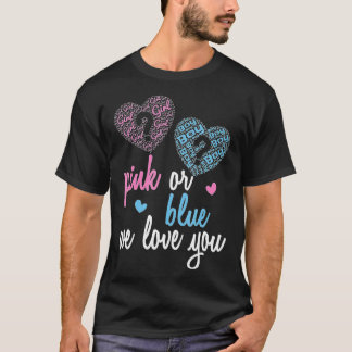 Geslacht onthullen roze of blauw jongen of meisje  t-shirt