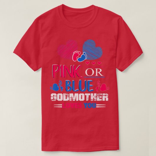 Geslacht onthullen roze of blauwe godmoeder om er  t-shirt (Design voorkant)