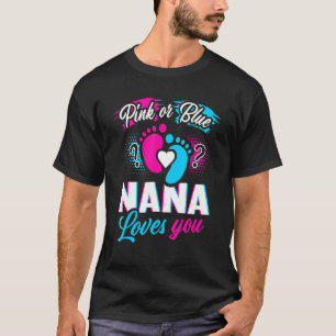 Geslacht onthullen roze of blauwe nana houdt van j t-shirt