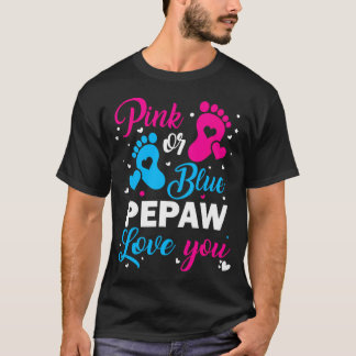 Geslacht onthullen roze of blauwe paprika houdt va t-shirt