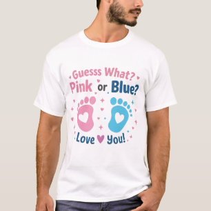 Geslacht onthullen roze of blauwe voetafdrukken Ba T-shirt