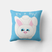 Geslacht onthullen Schattigee Cartoon konijntje ro Kussen (Achterkant)