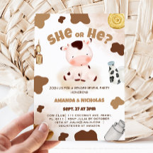 Geslacht onthullen Schattigee Koe Boho Rustic