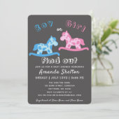 Geslacht onthullen schommelend paard Baby shower u Kaart (Staand voorkant)