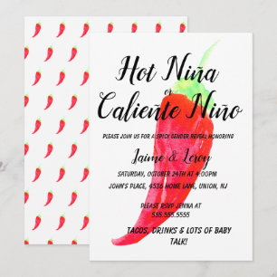 Geslacht onthullen Spicy Pepper Niña Niño Kaart