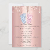 Geslacht onthullen Stamt Roze Blauwe Drip Jongen m Kaart (Voorkant)