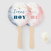 Geslacht onthullen Stans Twinkle Twinkle Handwaaier (Voorkant en achterkant)