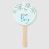 Geslacht Onthullen Stemmen Winter Sneeuwvlok jonge Handwaaier (Achterkant)