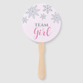 Geslacht Onthullen Stemmen Winter Sneeuwvlok jonge Handwaaier (Voorkant)