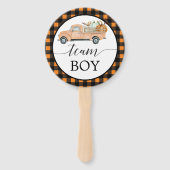 Geslacht Onthullen Stemmende Fan  Pompoen Truck Handwaaier (Achterkant)