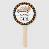 Geslacht Onthullen Stemmende Fan  Pompoen Truck Handwaaier (Voorkant)