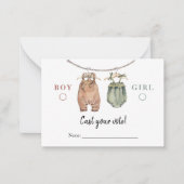 Geslacht onthullen stemmende Kaart Boho kleding Notitiekaartje (Voorkant)