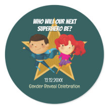 Geslacht onthullen superheld Schattige blauw roze 